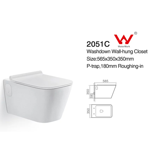 Bathroom toilet rimless wall-hung white ceramic toilet 565x350x350mm