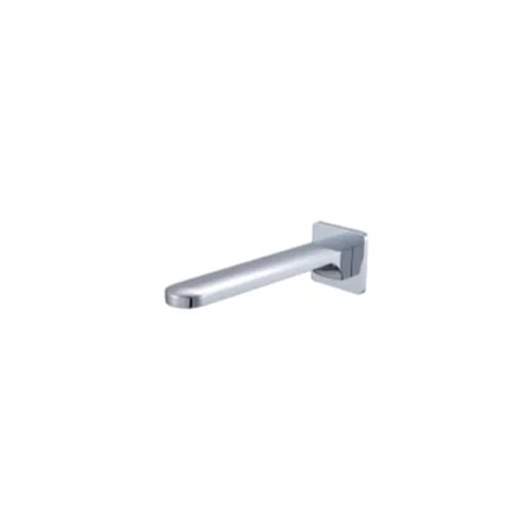 Rectangular chrome finished solid brass spout for bathtub and basin