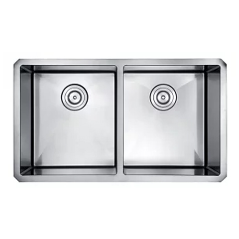 Apron Front double bowl farmhouse sink with divide 800X450X230 mm