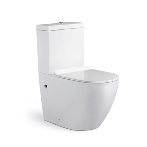 Bathroom rimless back to wall white ceramic rimless toilet suite 690x380x830mm
