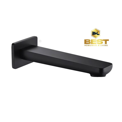 Rectangular black finished solid brass spout for bathtub and basin