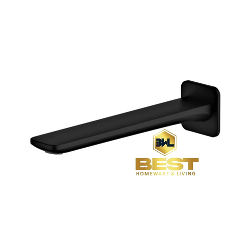 Rectangular black finished solid brass spout mixer for bathtub and Basin