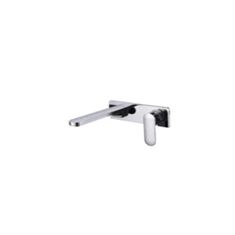 Rectangular solid brass chrome finished spout mixer for bathtub and basin