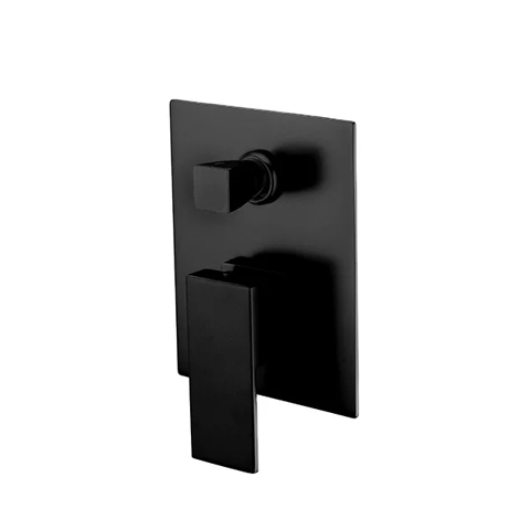 Luxury Black finished wall mixer with diverter